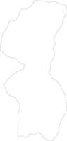 Mechi Nepal outline map vector