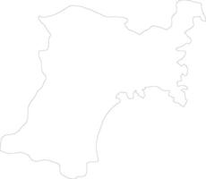 Miyagi Japan outline map vector