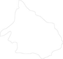 Mokhotlong Lesotho outline map vector