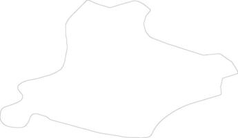 Monastir Tunisia outline map vector