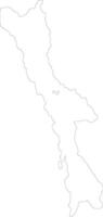 Lun myanmar contorno mapa vector