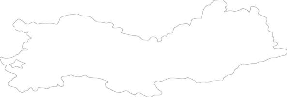 Mordovia Russia outline map vector