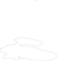 Murmansk Russia outline map vector