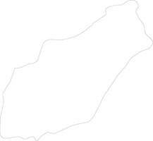 Nabeul Tunisia outline map vector