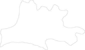 Nassarawa Nigeria outline map vector