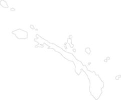 New Ireland Papua New Guinea outline map vector