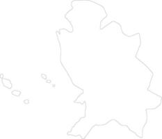 Nayarit Mexico outline map vector