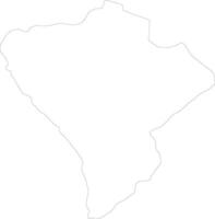njombe unido república de Tanzania contorno mapa vector
