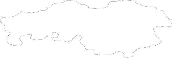 Noord-Brabant Netherlands outline map vector