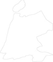 holanda del norte Países Bajos contorno mapa vector