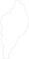 Nimba Liberia outline map vector