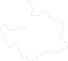 Northern Cape South Africa outline map vector
