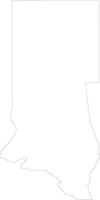 North Darfur Sudan outline map vector