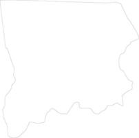 North Kordufan Sudan outline map vector