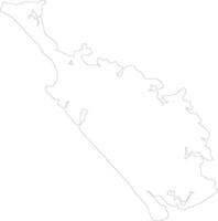 Northland New Zealand outline map vector