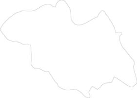 Northern Rwanda outline map vector