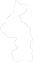 Nsanje Malawi outline map vector