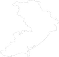 Odessa Ucrania contorno mapa vector