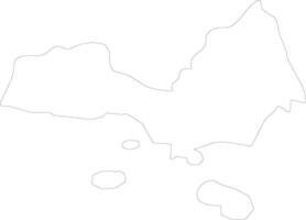 Nueva Esparta Venezuela outline map vector