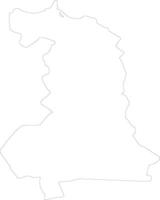 Oriental Morocco outline map vector