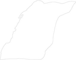 Oued el Dahab Morocco outline map vector