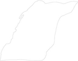 Oued el Dahab Morocco outline map vector