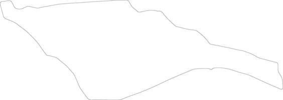 Pallisa Uganda outline map vector