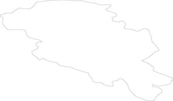 Oppland Norway outline map vector