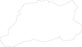 Pcinjski Republic of Serbia outline map vector