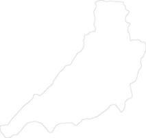 Phrae Thailand outline map vector