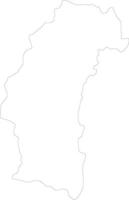 Phetchabun Thailand outline map vector