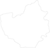 Phayao Thailand outline map vector