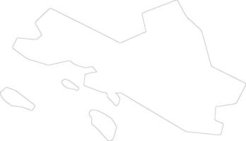 Port Glaud Seychelles outline map vector