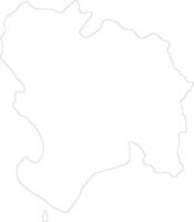 Piura Peru outline map vector