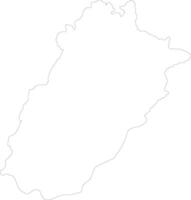 Punjab Pakistan outline map vector