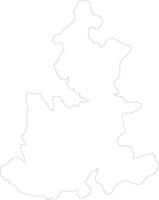 Puebla Mexico outline map vector