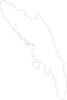 Rakhine Myanmar outline map vector