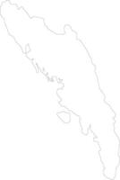 Rakhine Myanmar outline map vector