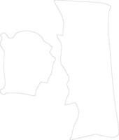 Pulau Pinang Malaysia outline map vector
