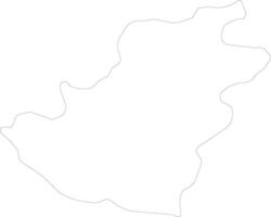 Quthing Lesotho outline map vector