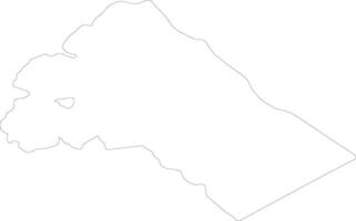 rif dimashq Siria contorno mapa vector