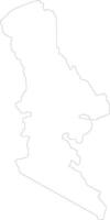 Rift Valley Kenya outline map vector