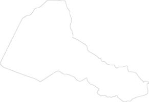 Rio San Juan Nicaragua outline map vector