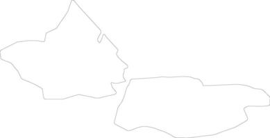 Raunas Latvia outline map vector