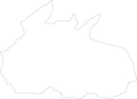 Ruvuma United Republic of Tanzania outline map vector