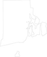 Rhode isla unido estados de America contorno mapa vector