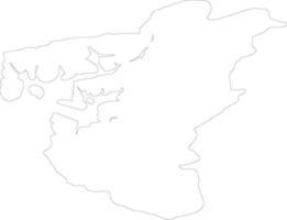 Rogaland Noruega contorno mapa vector