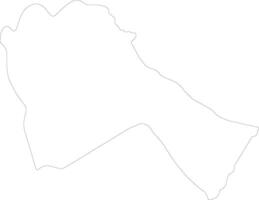 Sennar Sudan outline map vector