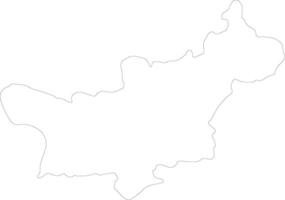 Saravan Laos outline map vector