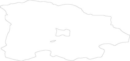 Selenge Mongolia outline map vector